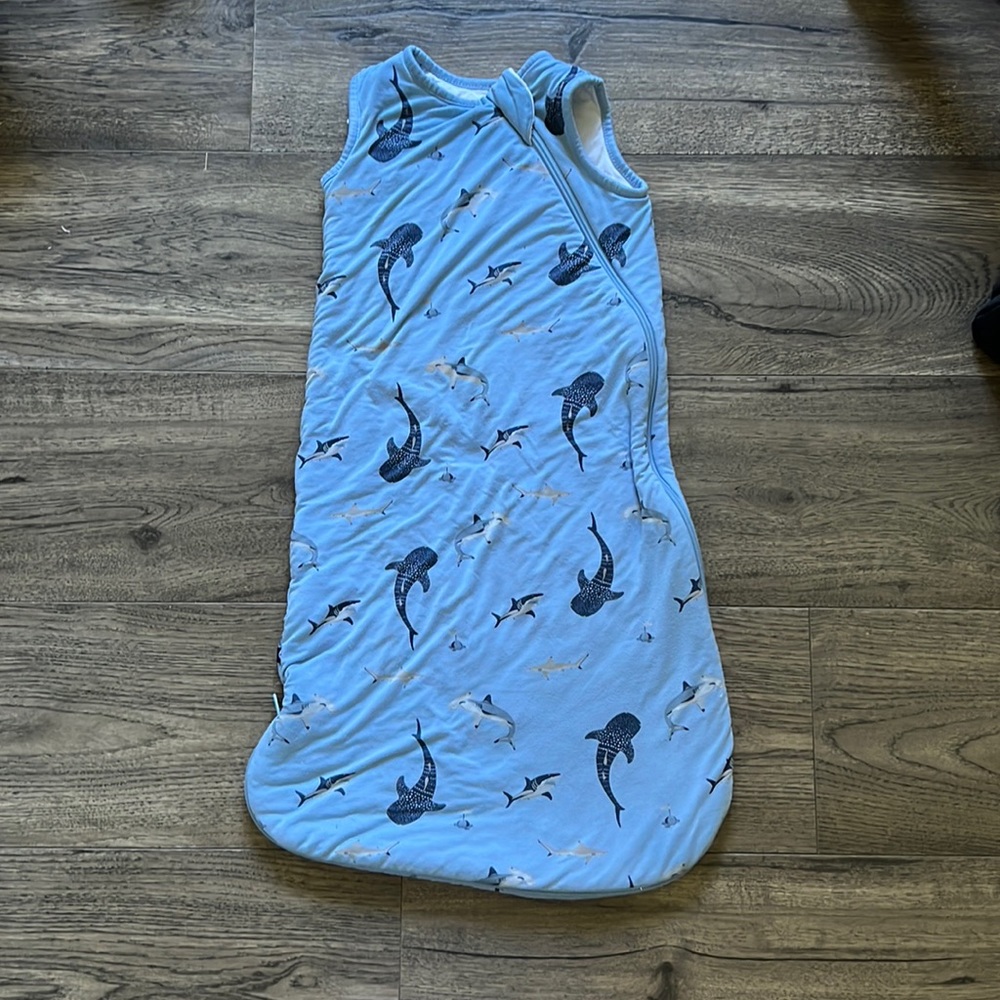 Blue shark Kyte Baby small sleep sack 1.0 tog